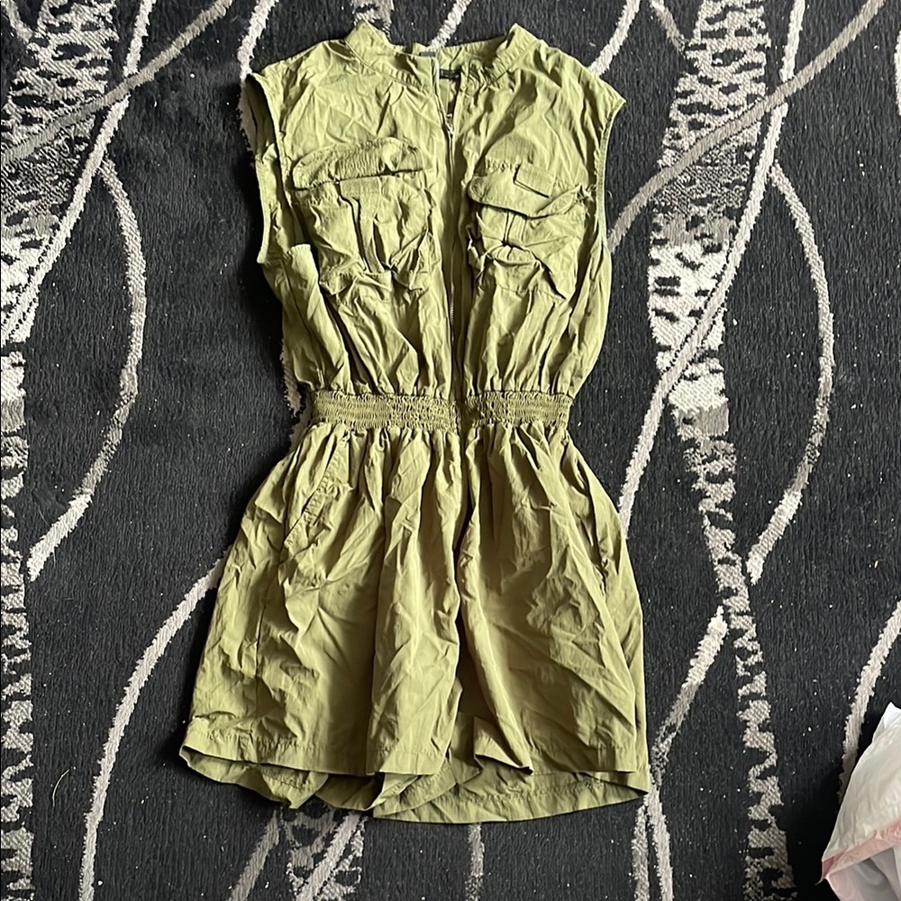 Olive Green Sleeveless romper